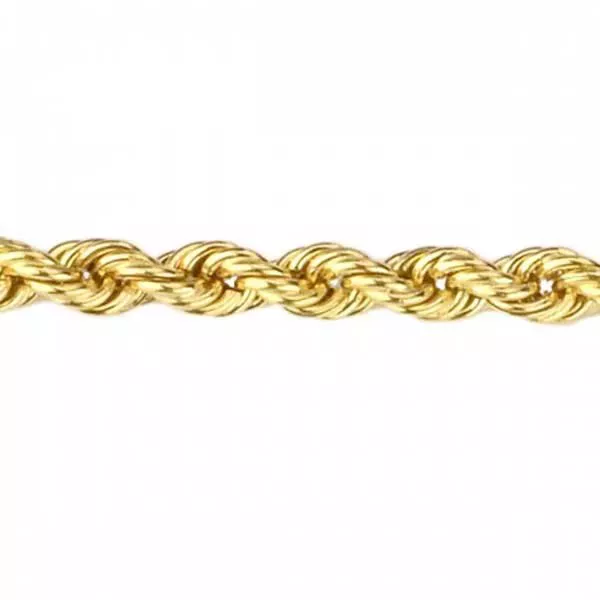 Corrente De Ouro 18k Corda De 2,1mm Com 60cm
