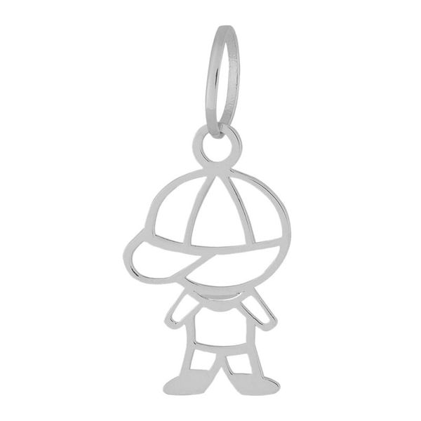 Pingente De Prata 925 Menino De 25mm