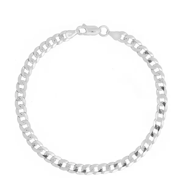 Pulseira De Prata 925 Groumet De 5,5mm Com 21,5cm