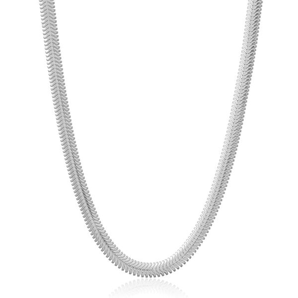 Corrente De Prata 925 Lacraia De 3,3mm Com 50cm
