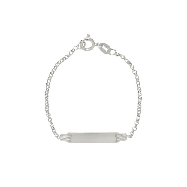 Pulseira Infantil De Prata 925 Elo Português De 1,5mm Com 13cm