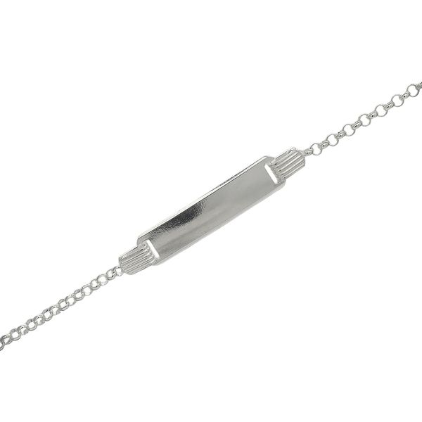 Pulseira Infantil De Prata 925 Elo Português De 1,5mm Com 13cm