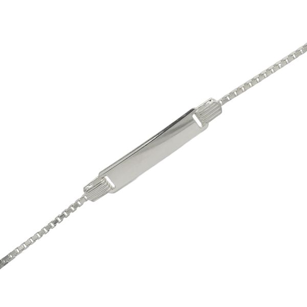 Pulseira Infantil De Prata 925 Veneziana De 1,2mm Com 15,5cm