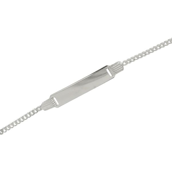 Pulseira Infantil De Prata 925 Groumet De 1,7mm Com 13cm