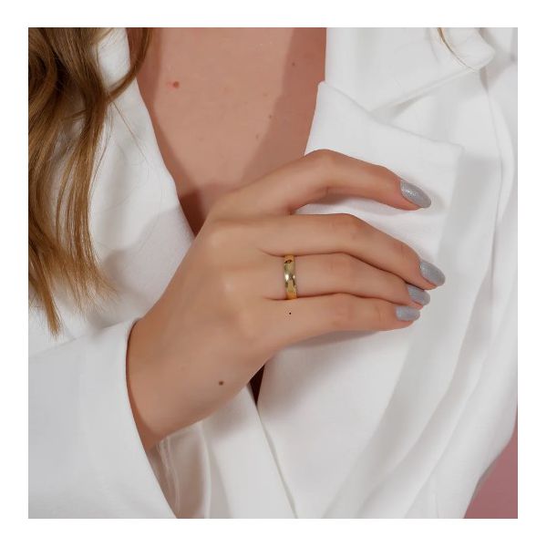 Aliança Individual De Ouro 18k Tradicional Com 4,0mm