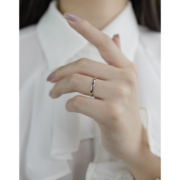 Aliança Individual Em Ouro Branco 18k Tradicional Com 2,0mm