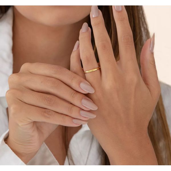 Aliança Individual De Ouro 18k Tradicional Com 2,5mm