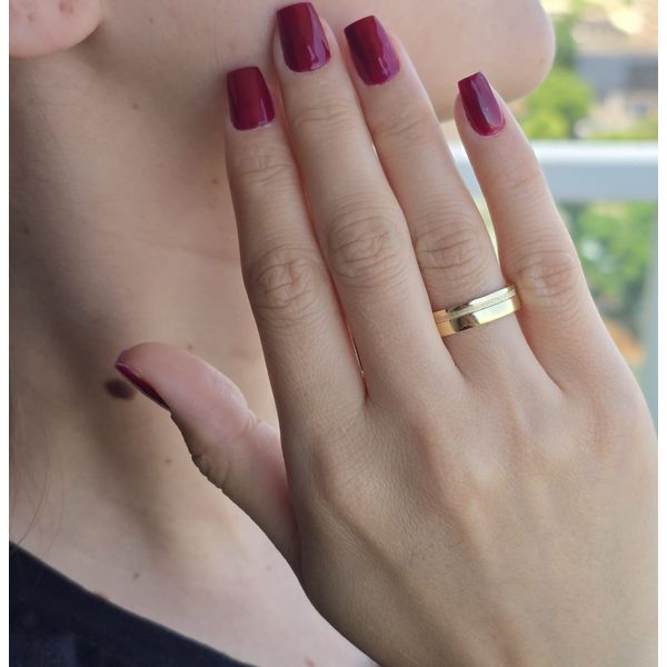 Aliança Individual de Casamento De Ouro 18k Golden II 5mm