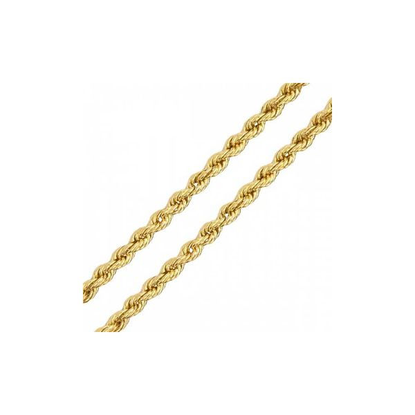 Corrente De Ouro 18k Corda De 2,1mm Com 50cm