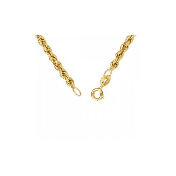 Corrente De Ouro 18k Corda De 2,1mm Com 50cm