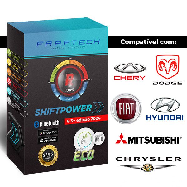 Pedal Shift Power Ft-Sp13/14+ Modulo Acelerador Chip Plug E Play Bluetooth App