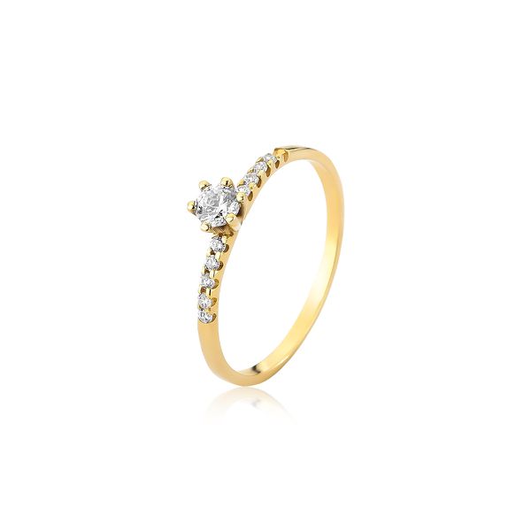 Anel para Noivado em Ouro 18k 
