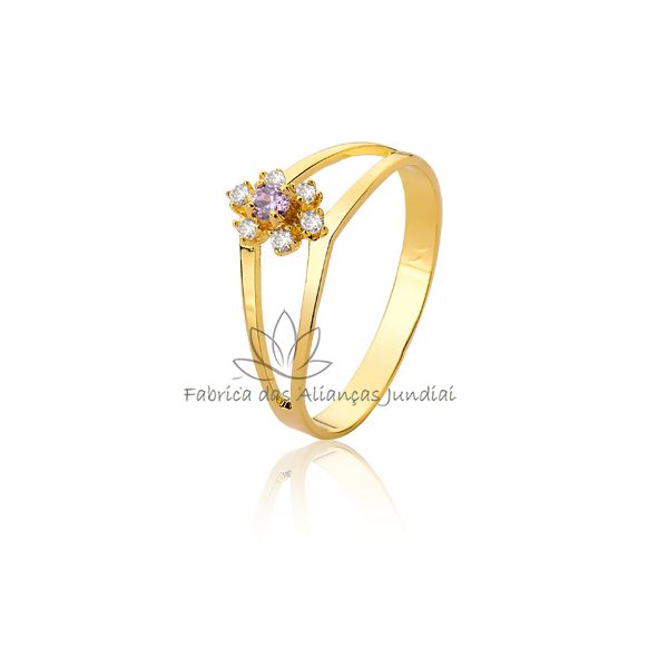 Anel de Formatura Feminino em Ouro 18K 