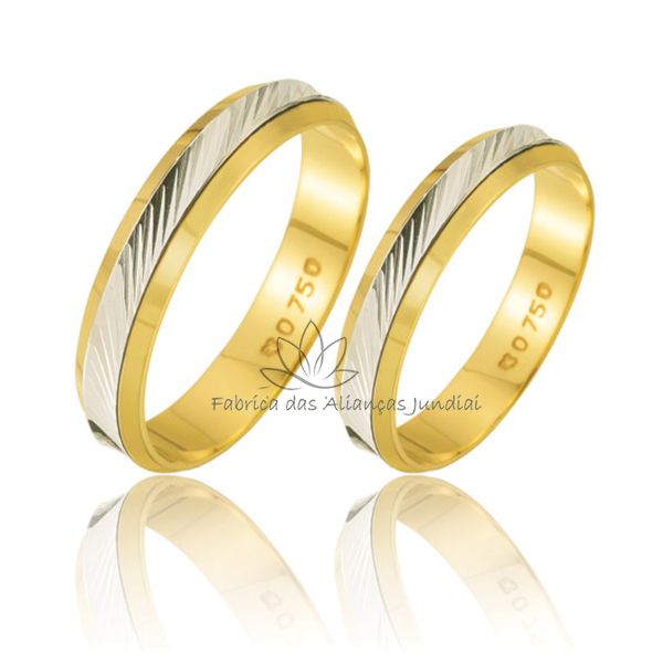 Alianças Delicada Para Bodas De Prata Em Ouro 18k