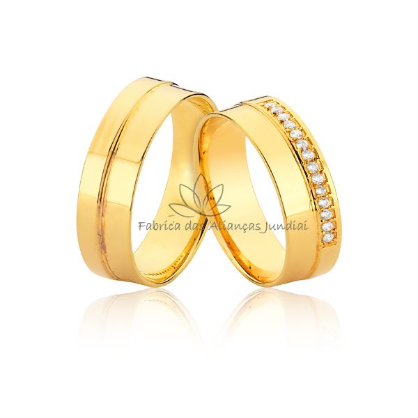 Alianças Jundiaí de Ouro 18k 