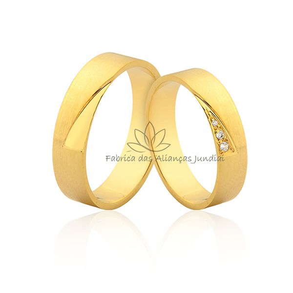 Aliança Delicada em Ouro 18K