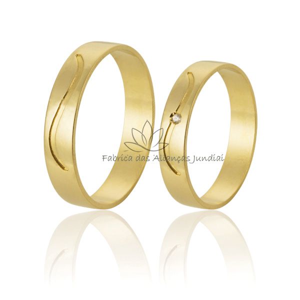 Aliança em Ouro 18K para Noivado 