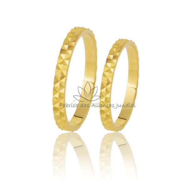 Aliança Delicada em Ouro 18K
