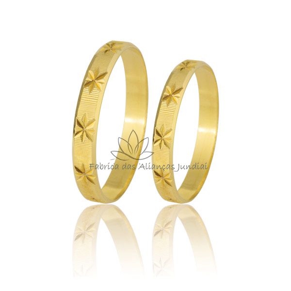 Aliança para Noivado em Ouro 18K 