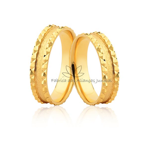 Alianças Em Ouro 10k Diamantadas