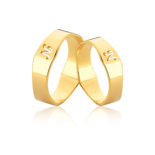 Aliança em Ouro 18K Personalizada 