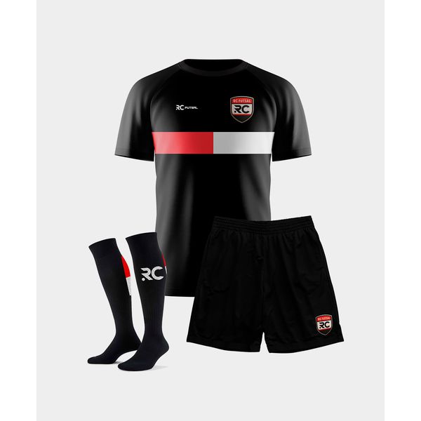 Kit Uniforme TREINO Infantil Completo Camisa + Calção + Meião RC Futsal 