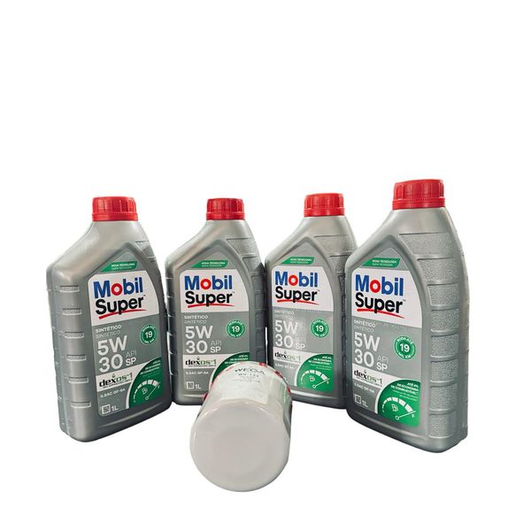 kit óleo motor 5w30 API SN sintético + filtro lubrificante 