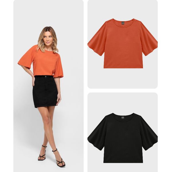 Blusa Manga Em Viscose - ENFIM