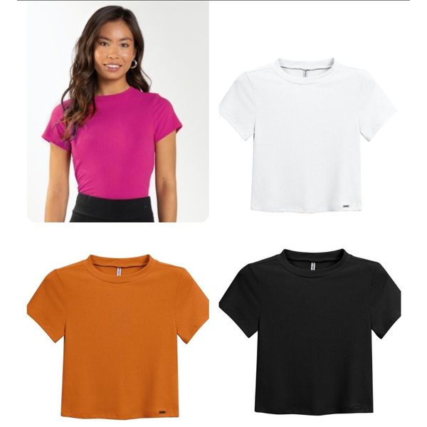 Blusa Canelada Branca Marialicia 