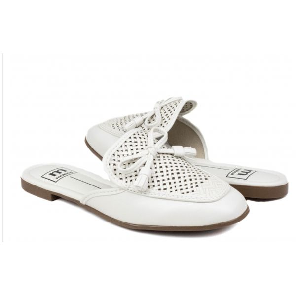 Mule Feminino Moleca Napa Lazer - Off white