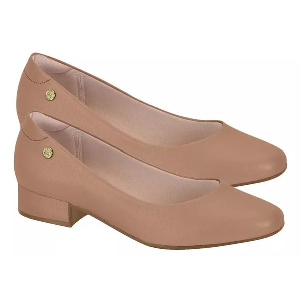 Sapato Salto Baixo Moleca Nude Feminino