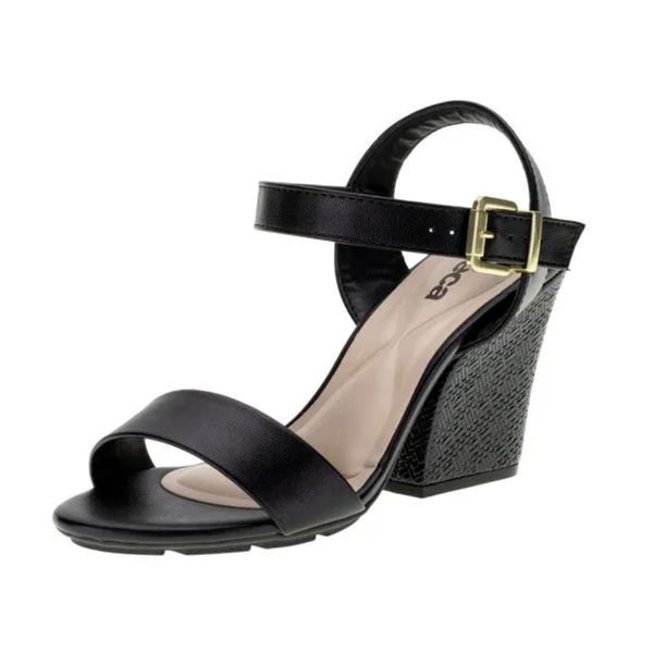 Sandália Feminina Salto Alto Preto Moleca - 5522760 