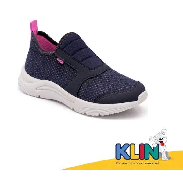 Tênis Infantil Klin New Sport Menina Marinho/Rosa 