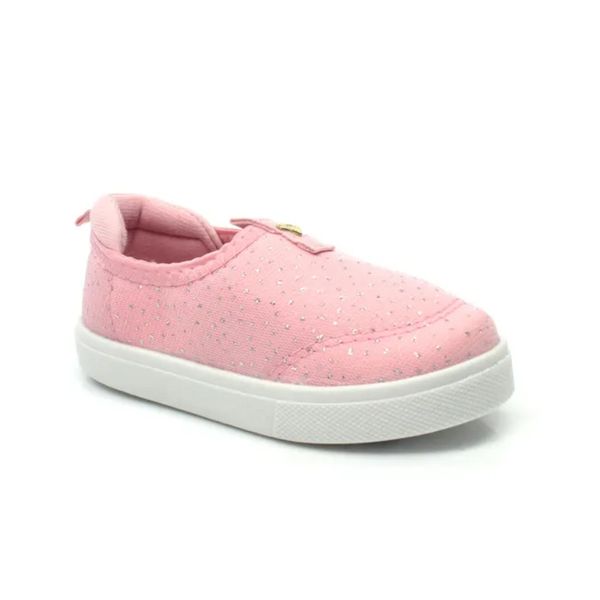Tênis Molekinha Bebê Slip On Calce Fácil Rosa