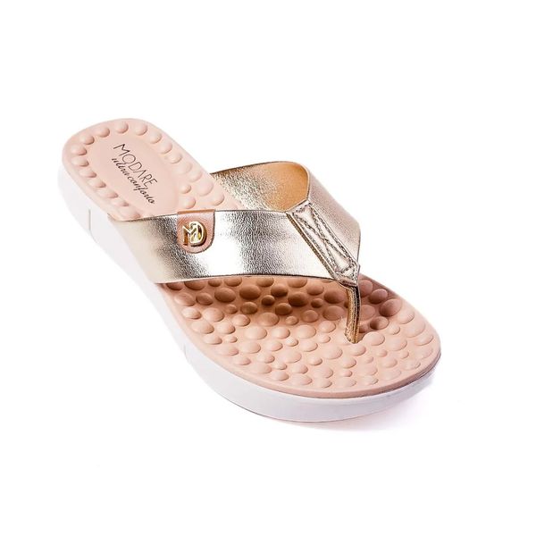 Chinelo Conforto Massageador Modare Dourado
