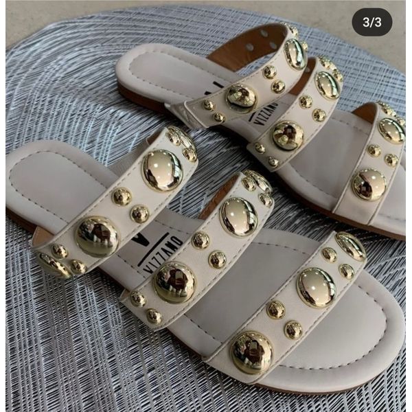 Rasteira Feminina Vizzano off-whitte
