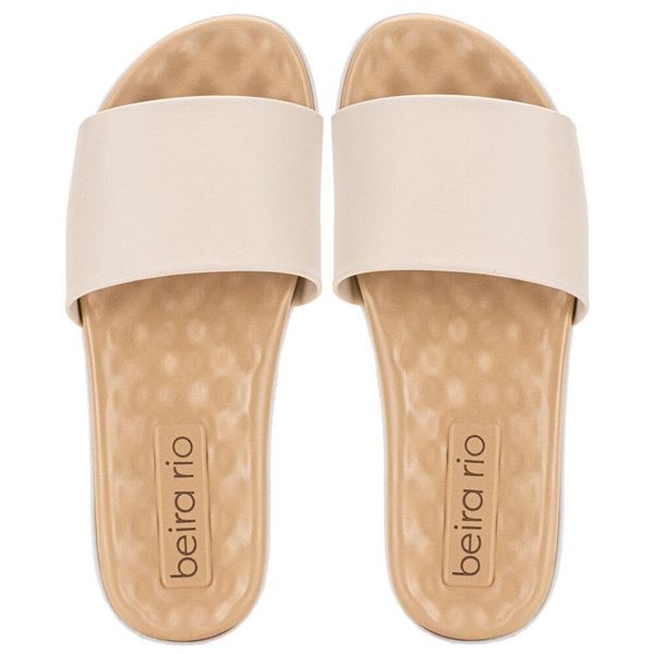 CHINELO FEMININO SLIDE BEIRA RIO OFF WHITTE
