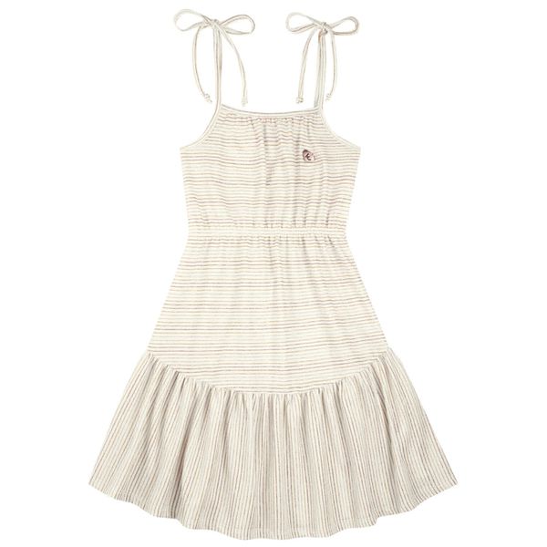 Vestido Infantil Off White com Detalhes brilhante