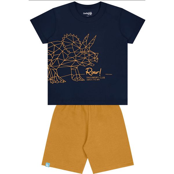 Conjunto Camiseta e Bermuda Masculina Infantil Kamylus