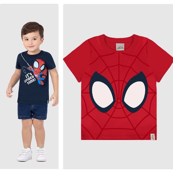 Camiseta Infantil Menino Especial Homem-Aranha Em Algodão Malwee Kids