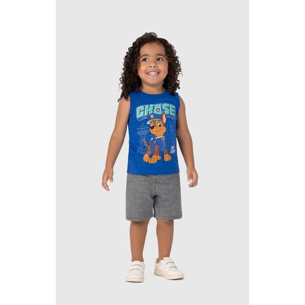 Conjunto Infantil Menino Regata Patrulha Canina Em Algodão Malwee Kids