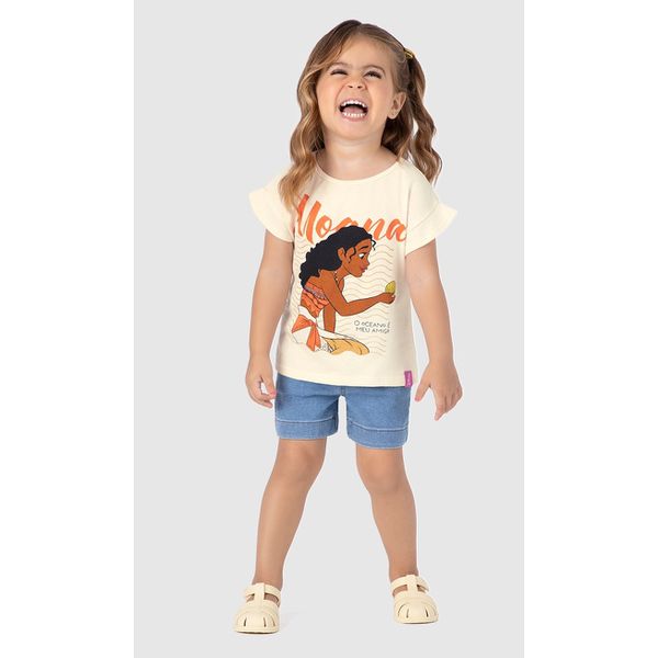 Blusa Infantil Menina Princesa Moana Disney Moana Malwee Kids
