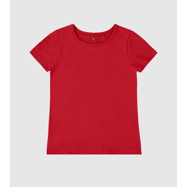 Blusa Infantil Menina Decote Redondo Vermelha Malwee Kids