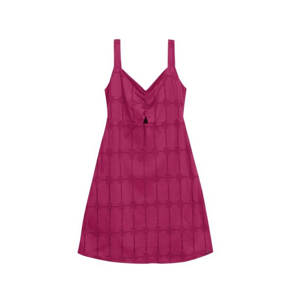 Vestido Feminino Em Algodão Marialícia Rosa
