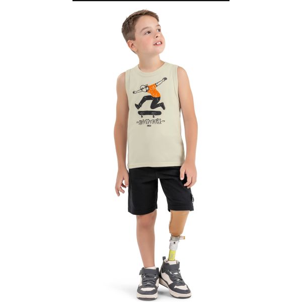 Conjunto Infantil Menino Aventura Elian Cinza
