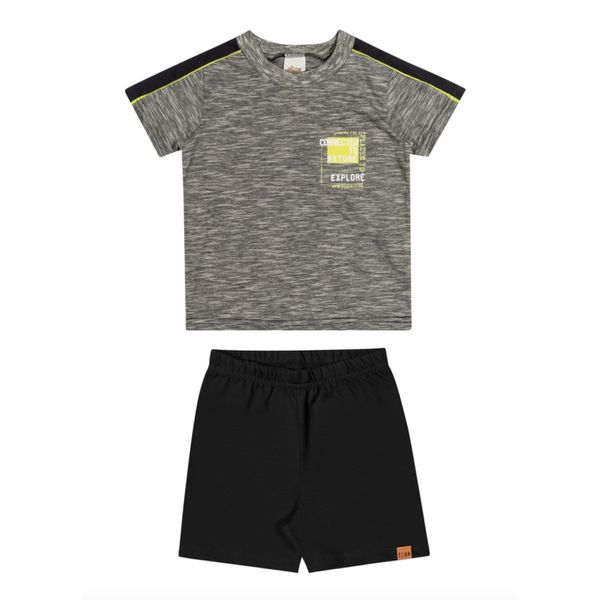 Conjunto Infantil Camiseta e Bermuda Moletinho Elian