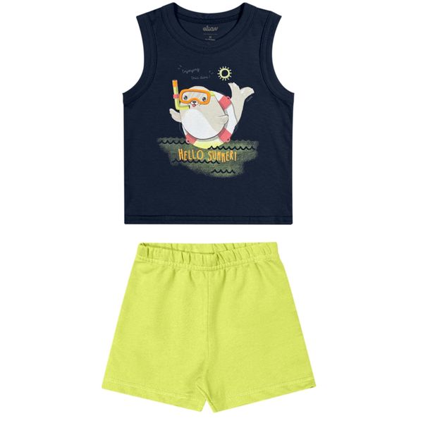 Conjunto Tubarão Marinho Elian