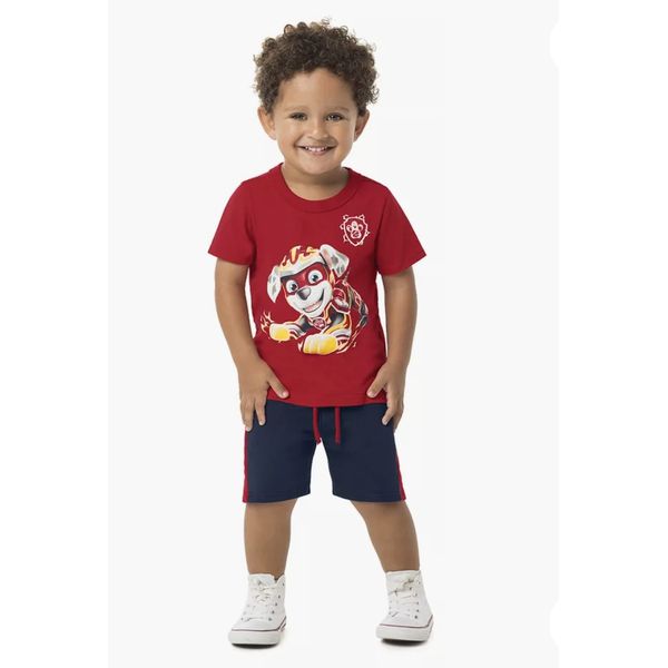 Conjunto Vermelho Patrulha Canina