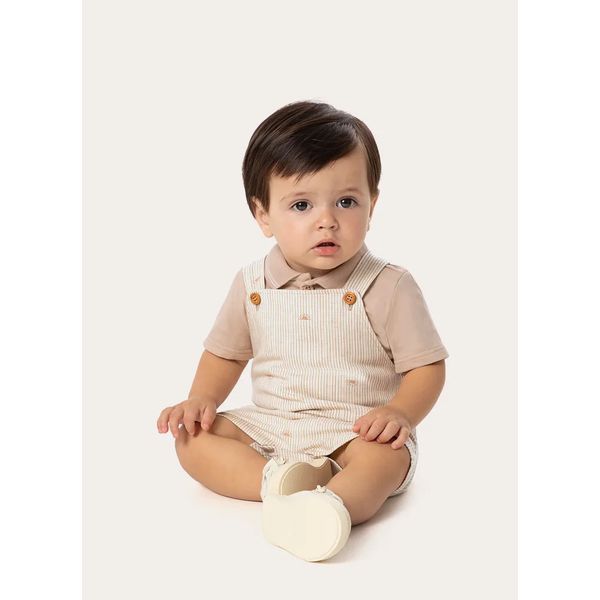 Conjunto Infantil Menino Camiseta e Macacão Viscolinho Malwee Kids