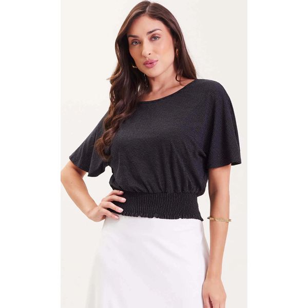 Blusa Feminina De Viscose Marialícia Preto